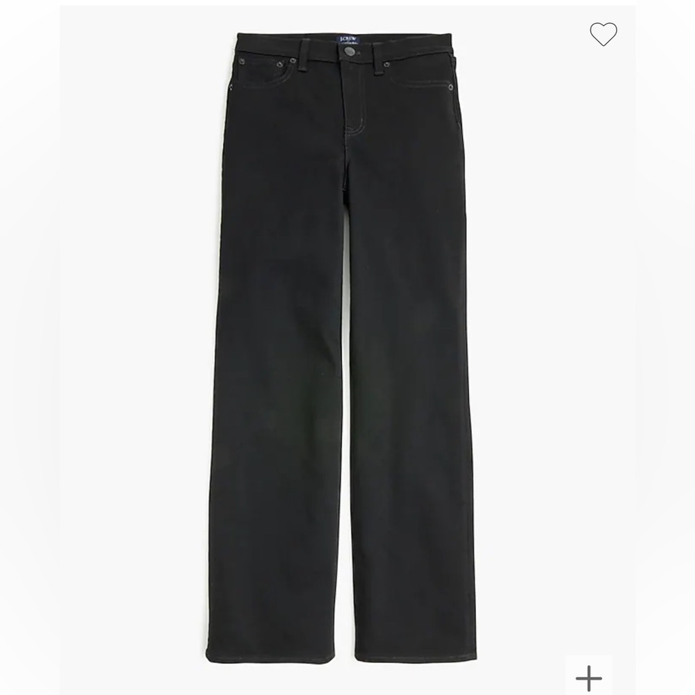 J crew Black wide-leg full-length jean in all-day stretch